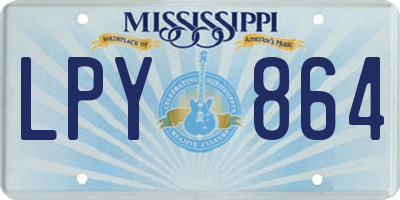 MS license plate LPY864