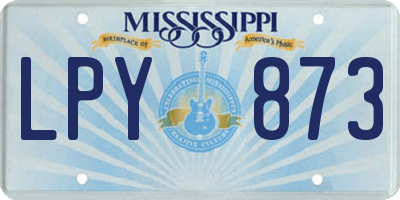 MS license plate LPY873