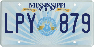 MS license plate LPY879