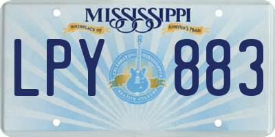 MS license plate LPY883