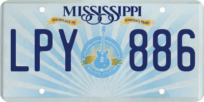 MS license plate LPY886