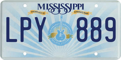 MS license plate LPY889