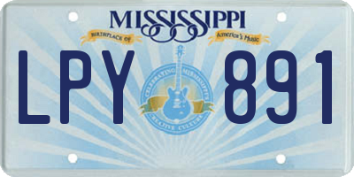 MS license plate LPY891