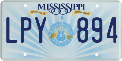 MS license plate LPY894