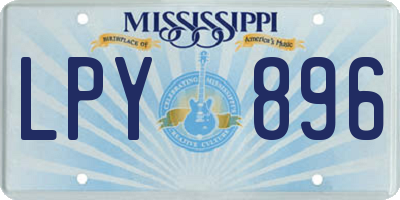 MS license plate LPY896