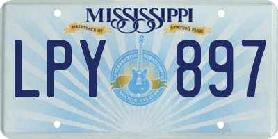 MS license plate LPY897