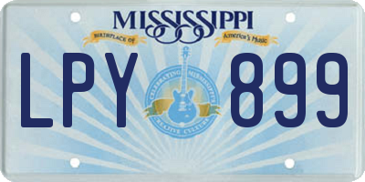 MS license plate LPY899