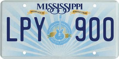 MS license plate LPY900