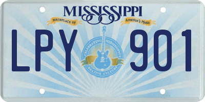 MS license plate LPY901