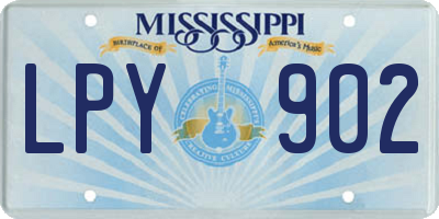 MS license plate LPY902
