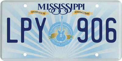 MS license plate LPY906