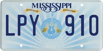 MS license plate LPY910
