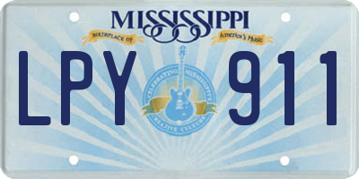 MS license plate LPY911