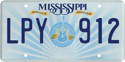 MS license plate LPY912