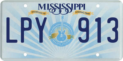 MS license plate LPY913