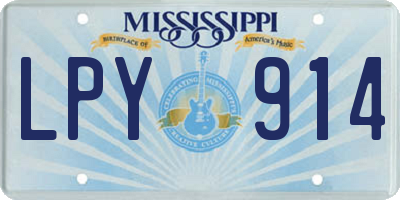 MS license plate LPY914