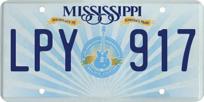 MS license plate LPY917