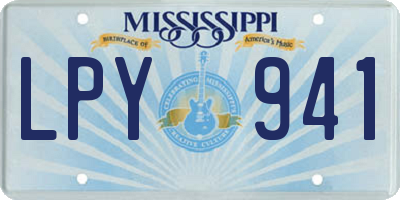 MS license plate LPY941