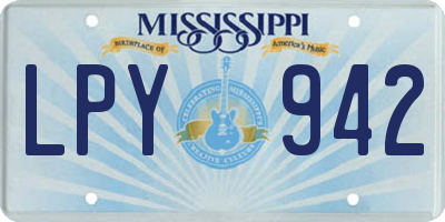 MS license plate LPY942