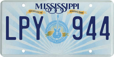 MS license plate LPY944