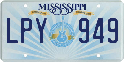 MS license plate LPY949