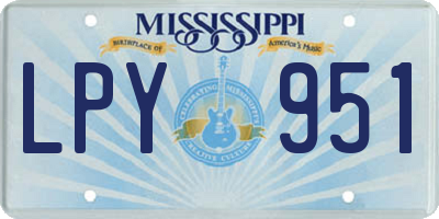 MS license plate LPY951