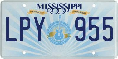 MS license plate LPY955