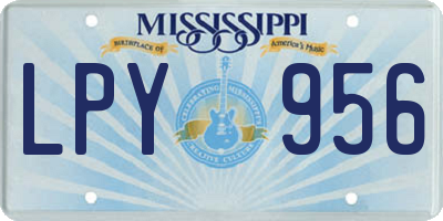 MS license plate LPY956