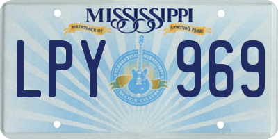 MS license plate LPY969