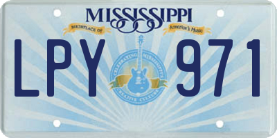 MS license plate LPY971