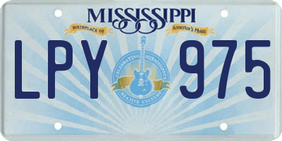 MS license plate LPY975