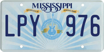 MS license plate LPY976