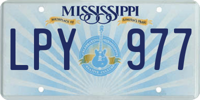 MS license plate LPY977