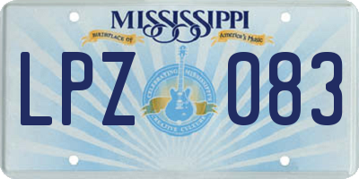 MS license plate LPZ083
