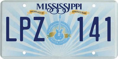 MS license plate LPZ141
