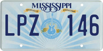 MS license plate LPZ146