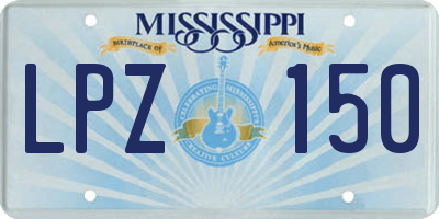 MS license plate LPZ150