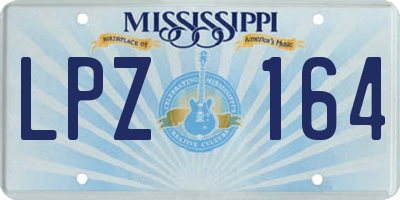 MS license plate LPZ164