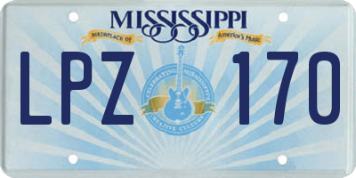 MS license plate LPZ170