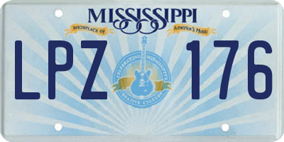 MS license plate LPZ176