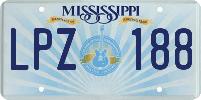 MS license plate LPZ188