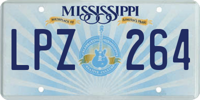 MS license plate LPZ264
