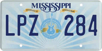 MS license plate LPZ284