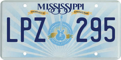 MS license plate LPZ295