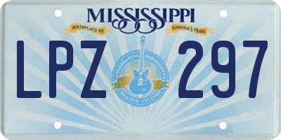 MS license plate LPZ297