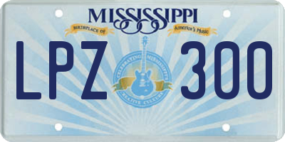 MS license plate LPZ300