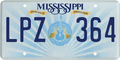 MS license plate LPZ364