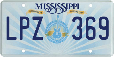 MS license plate LPZ369