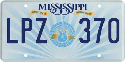MS license plate LPZ370