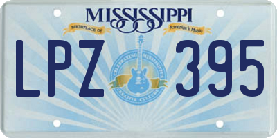 MS license plate LPZ395